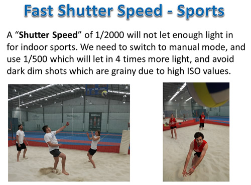 fast shutter speed photography sports